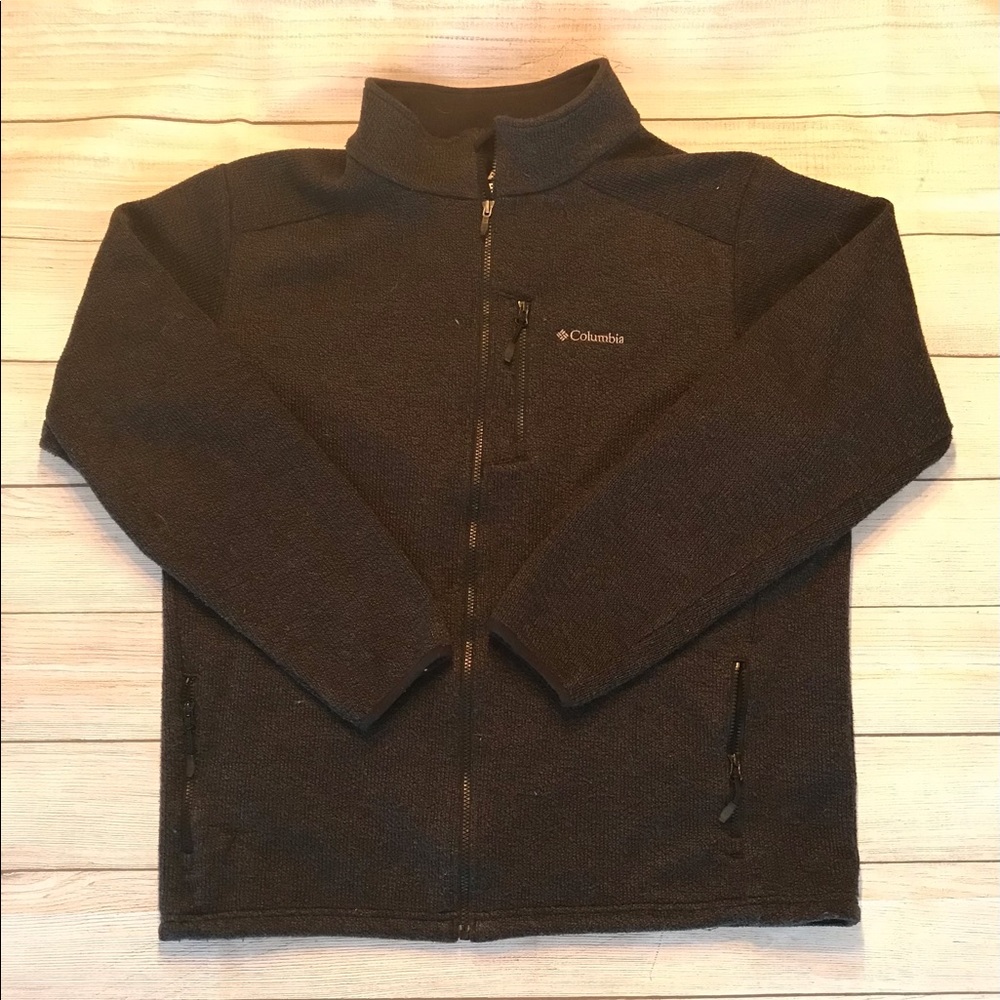 Black Columbia Zip up Sweater size XL